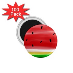 Painted Watermelon Pattern, Fruit Themed Apparel 1 75  Magnets (100 Pack)  by Casemiro