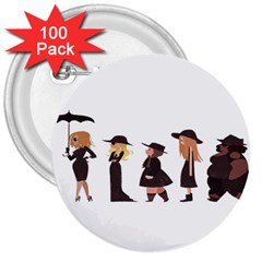 American Horror Story Cartoon 3  Buttons (100 Pack)  by nate14shop