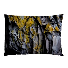 Rock Wall Crevices Geology Pattern Shapes Texture Pillow Case by artworkshop
