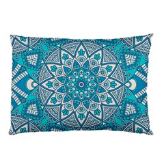 Mandala Blue Pillow Case (two Sides) by zappwaits