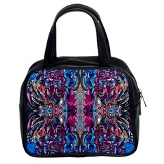 Abstract Blend Repeats Classic Handbag (two Sides) by kaleidomarblingart