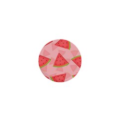 Background Watermelon Pattern Fruit Food Sweet 1  Mini Buttons by Jancukart
