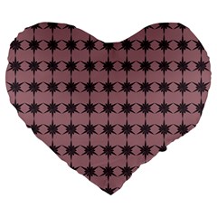 Pattern 151 Large 19  Premium Flano Heart Shape Cushions by GardenOfOphir