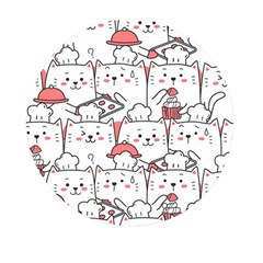 Cute Cat Chef Cooking Seamless Pattern Cartoon Mini Round Pill Box (pack Of 5) by Salman4z