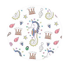 Seamless-pattern-cute-unicorn-cartoon-hand-drawn Mini Round Pill Box (pack Of 5) by Salman4z