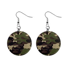 Texture-military-camouflage-repeats-seamless-army-green-hunting Mini Button Earrings by Salman4z