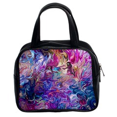 Painted Flames Classic Handbag (two Sides) by kaleidomarblingart