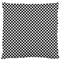 Black And White Checkerboard Background Board Checker Large Premium Plush Fleece Cushion Case (one Side) by Amaryn4rt