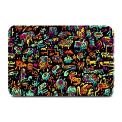 Cartoon Monster Pattern Abstract Background Plate Mats by uniart180623