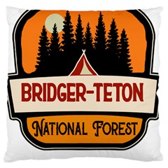 Bridger Teton T- Shirt Bridger Teton National Forest T- Shirt Standard Premium Plush Fleece Cushion Case (one Side) by JamesGoode