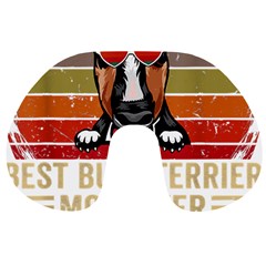 Bull Terrier T- Shirt Best Bull Terrier Moms Gift T- Shirt Travel Neck Pillow by JamesGoode