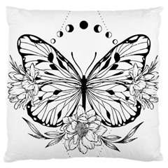Butterfly T- Shirt Moon Butterfly T- Shirt Large Cushion Case (two Sides) by JamesGoode