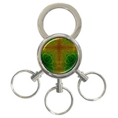 Psychedelic Screen Trippy 3-ring Key Chain by Modalart