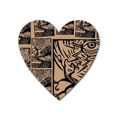 Artistic Psychedelic Heart Magnet by Modalart