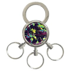 Artistic Psychedelic Abstract 3-ring Key Chain by Modalart