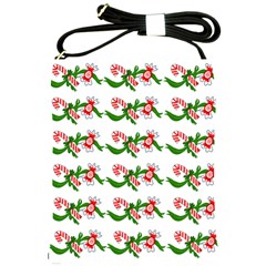 Sweet Christmas Candy Cane Shoulder Sling Bag by Modalart