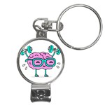 Brain Motivation Mental Activity Nail Clippers Key Chain Front