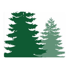 Pine Trees Spruce Tree Two Sides Premium Plush Fleece Blanket (mini) by Modalart