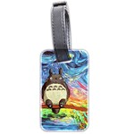 Totoro Starry Night Art Van Gogh Parody Luggage Tag (two sides) Front