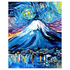 Mount Fuji Art Starry Night Van Gogh Drawstring Bag (small) by Modalart
