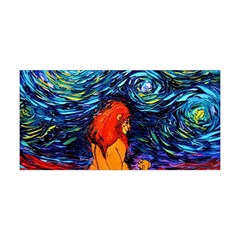 Lion Art Starry Night Van Gogh Yoga Headband by Modalart