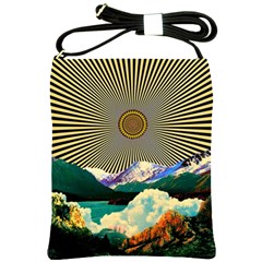 Surreal Art Psychadelic Mountain Shoulder Sling Bag by Modalart